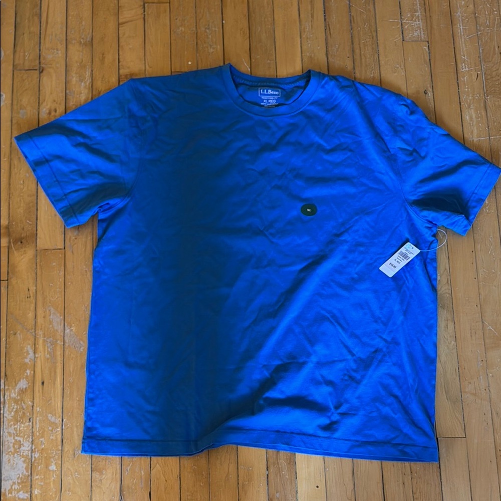 L.L. Bean Men's Vibrant Blue Short Sleeve Tee
